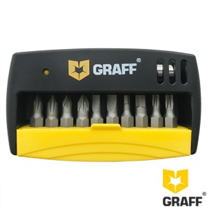 Screwdriver bit set with an adapter 10 cps