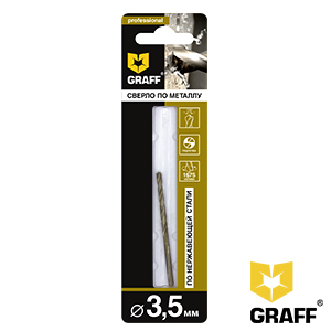 GRAFF drill bit for stainless steel 3.5 mm