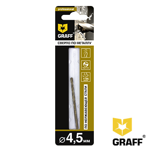 GRAFF drill bit for stainless steel 4.5 mm
