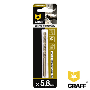 GRAFF drill bit for stainless steel 5.8 mm