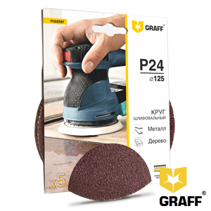 GRAFF abrasive grinding wheel P24 grit without holes
