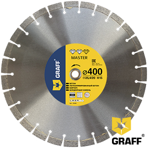 Master diamond cutting blade for concrete and stone 400 mm