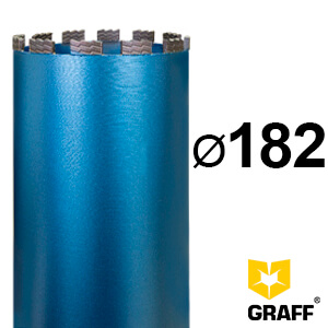 GRAFF diamond crown drill bit 182×12 mm 1 1/4″ for reinforced concrete diamond drilling (core drilling)