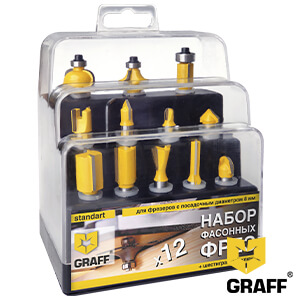 GRAFF set of 12 form milling cutters