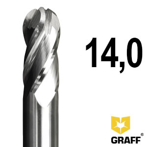 GRAFF radius end milling cutter 14х83х26х12 mm HSS M35 for metal