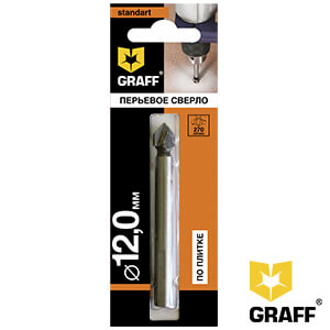 GRAFF Standard flat drill bit for tile 12×90