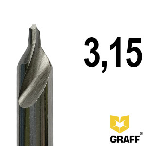 GRAFF center drill bits 3,15 mm for metal