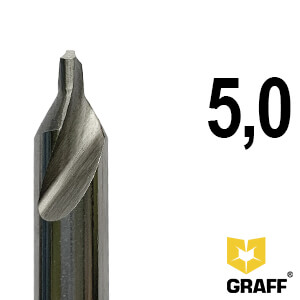 GRAFF center drill bits 5,0 mm for metal