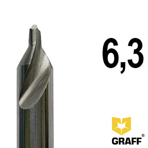 GRAFF center drill bits 6,3 mm for metal