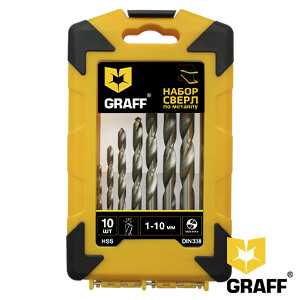 GRAFF drill bits for metal, Set of 10
