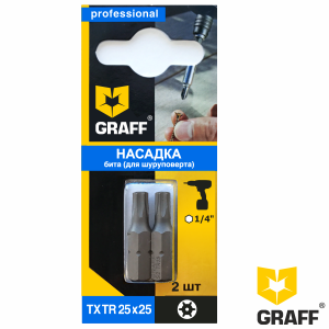 GRAFF star screwdriver bit TXTR25x25 mm 2 pcs in a blister