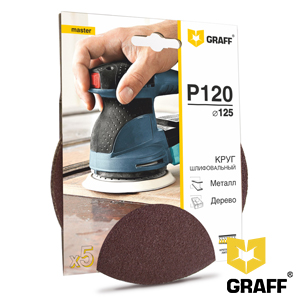GRAFF abrasive grinding wheel P120 grit without holes