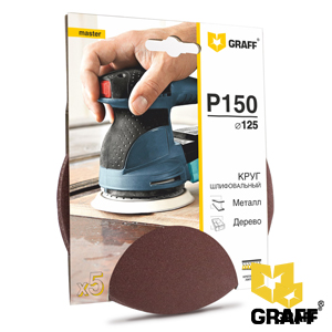 GRAFF abrasive grinding wheel P150 grit without holes
