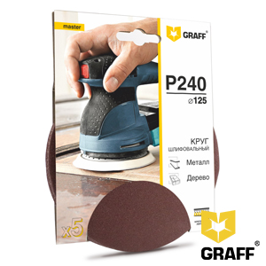 GRAFF abrasive grinding wheel P240 grit without holes