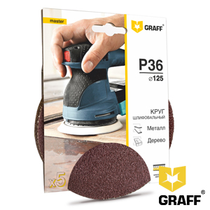 GRAFF abrasive grinding wheel P36 grit without holes