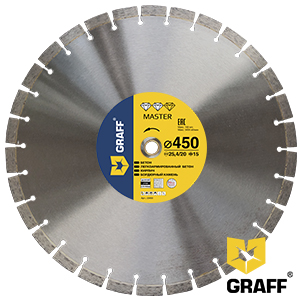 Master diamond cutting blade for concrete and stone 450 mm