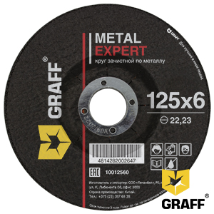 GRAFF Expert grinding disc for metal 125×6,0 mm
